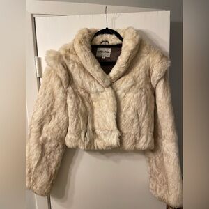 Vintage Rabbit Fur Cropped Jacket